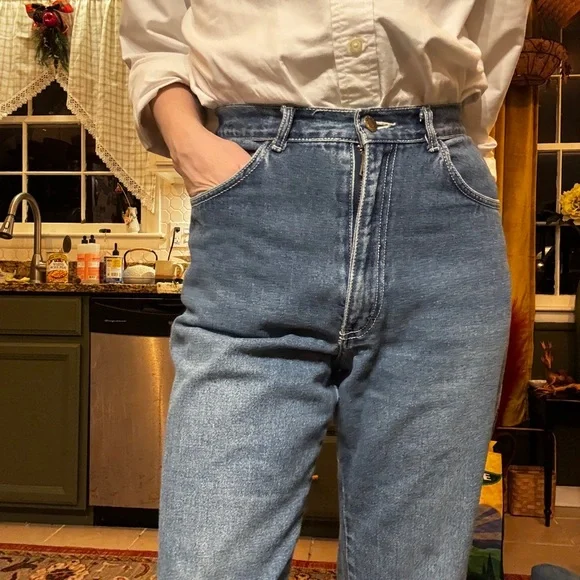 VTG Gitano Classic Blue High Rise Straight Leg Jeans 26” waist - Picture 7 of 7